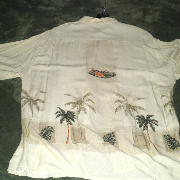Vintage Pierre Cardin Men's Hawaiian Shirt XL Rayon Short Sleeve - Picture 2 of 3